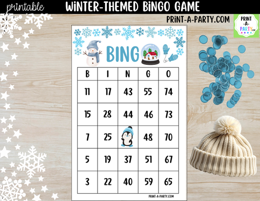 Winter Bingo Game Printable – Classrooms, Parties & Family Fun