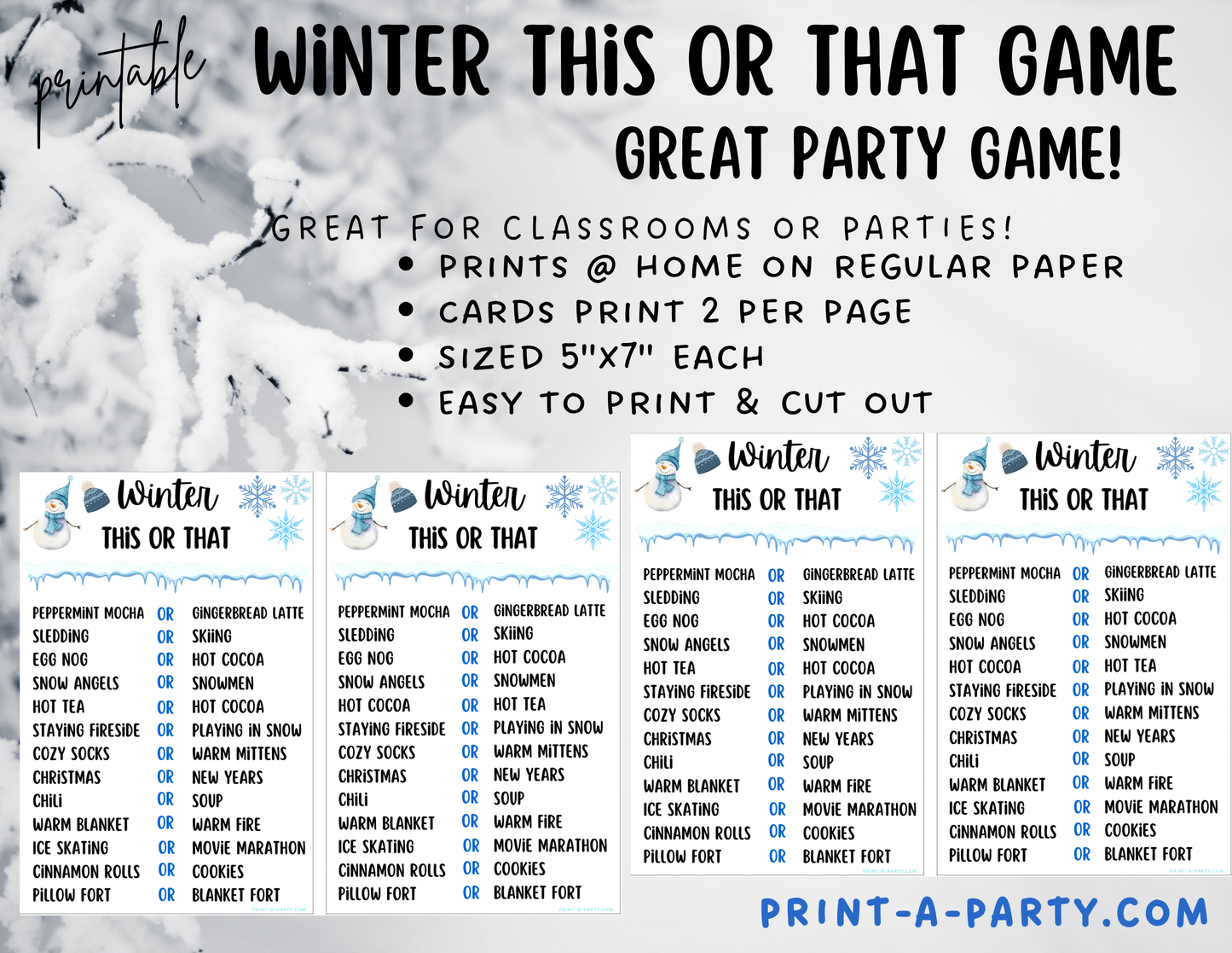 THIS OR THAT GAME | Winter This or That | Holiday Game | Winter Game | Christmas Party Game | Christmas Classroom