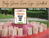 FAVORS SIGN - WOODLAND THEME | Party Favors | Baby Shower Favors | Favors Please take one