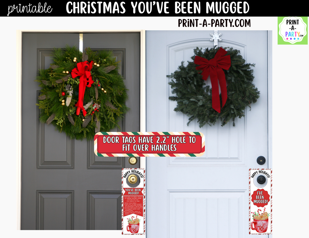 You've Been Mugged Printable | Christmas Mug Exchange and Neighbor Holiday Gift