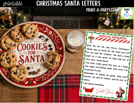 Editable Santa Letters - Personalized Printable Letters from Santa for Kids - 2-Pack
