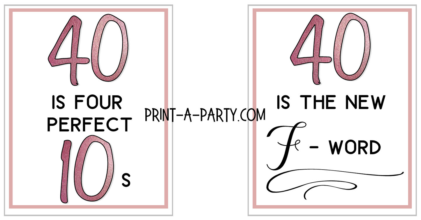 WINE LABELS: 40th Birthday (6) Birthday Wine | 40th Birthday Gift Idea | 40th Birthday Wine