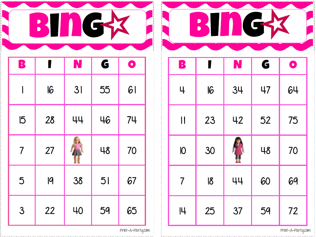 BINGO: American Girl Doll Bingo |  American Girl Doll Parties | Birthday | 30, 40, or 50 cards - INSTANT DOWNLOAD