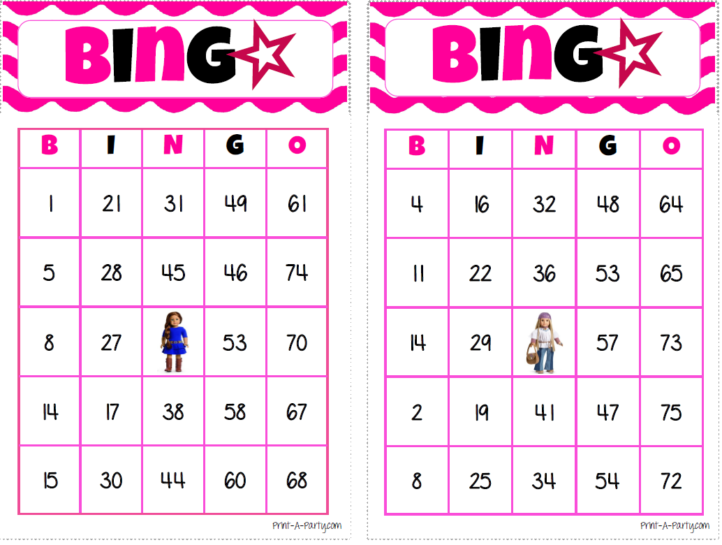 BINGO: American Girl Doll Bingo |  American Girl Doll Parties | Birthday | 30, 40, or 50 cards - INSTANT DOWNLOAD