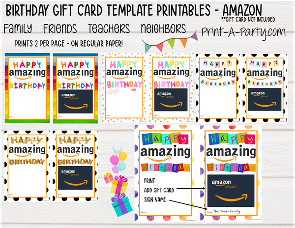 Amazon Birthday Gift Card Printable Dress Up Your Amazon Gift Card Amazon Birthday Gift Card Printable Dress Up Your Amazon Gift Card