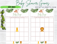 GAMES for Baby Shower | Jungle Baby Shower Theme | Baby Shower Games | INSTANT DOWNLOAD