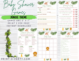 GAMES for Baby Shower | Jungle Baby Shower Theme | Baby Shower Games | INSTANT DOWNLOAD