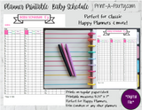 Baby Schedule Tracking Page | Newborn Baby Schedule Log | Classic Happy Planner | Planner Printable
