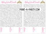 WORD SEARCH for Baby (GIRL) Showers | Baby Shower Printable Games | INSTANT DOWNLOAD