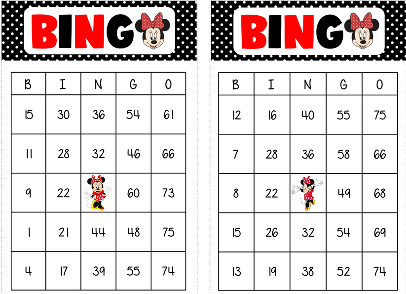 Female Mouse Bingo Game Printable - for Parties or Classrooms – PrintAParty