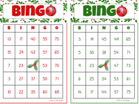 CUSTOM ORDER REQUEST: Extra Q30 Random Christmas Bingo Cards