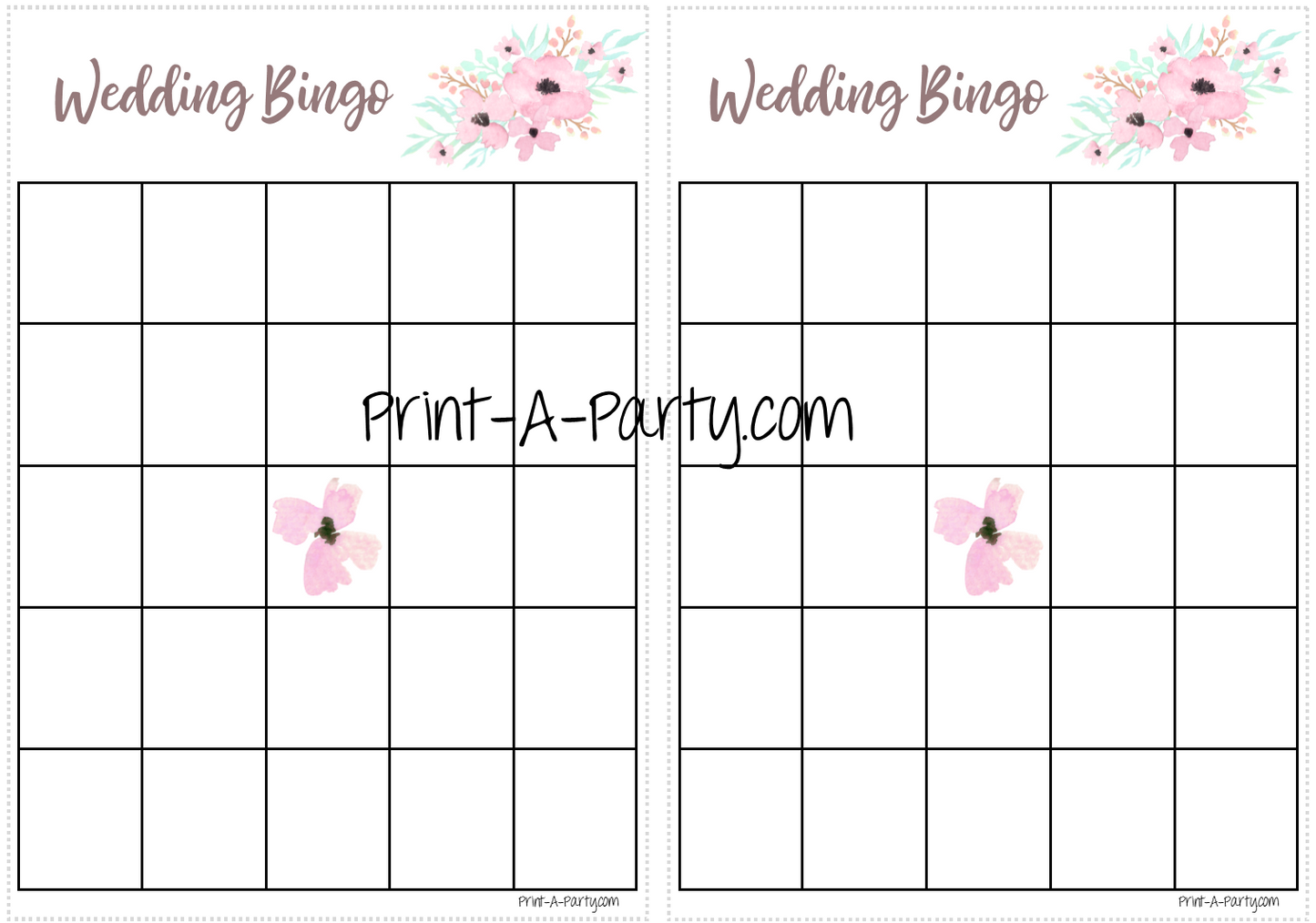 BINGO | Bridal Wedding Shower Gift Bingo Game | Blank Bridal Wedding Shower Bingo Game | Same Sex Wedding Shower Activities