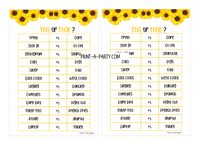 GAME BUNDLE: Birthday Party Game Bundle | Sunflower Theme | Sunflower Party | INSTANT DOWNLOAD |