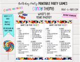 GAME BUNDLE: Birthday Party Game Bundle | Candy Theme | Candy Party | Non-Pareils | INSTANT DOWNLOAD |