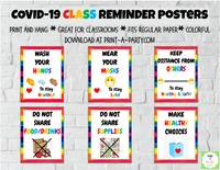 CLASSROOM DECOR | COVID-19 Classroom Reminders | Pandemic School | Coronavirus Classroom Mom