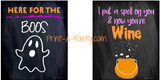 WINE LABELS: Halloween (4) Wine | Chalkboard Wine Labels | Sarcastic Wine | Funny | Printable | INSTANT DOWNLOAD - Use each year!