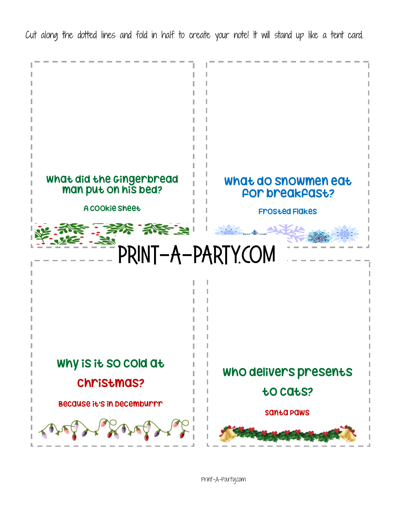 ELF NOTE CARDS | 32 Elf Notes | Christmas | Elf Note Tent Cards | Christmas Behavior | Christmas Activities