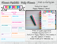 Party Planning Checklist Page | Birthday Party Checklist | Classic Happy Planner | Planner Printable