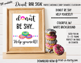 DIY DONUT BAR SETUP | Party | Dinner Party | Holiday | Brunch | Bridal Shower | Wedding Lunch | Baby Shower | Teacher Appreciation | Classroom Party | Co-worker appreciation | INSTANT DOWNLOAD