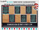 CLASSROOM DECOR | Dr. Seuss Quotes | Dr. Seuss Decor | Positive Classroom Quotes | Instant Art Word Art for Classroom