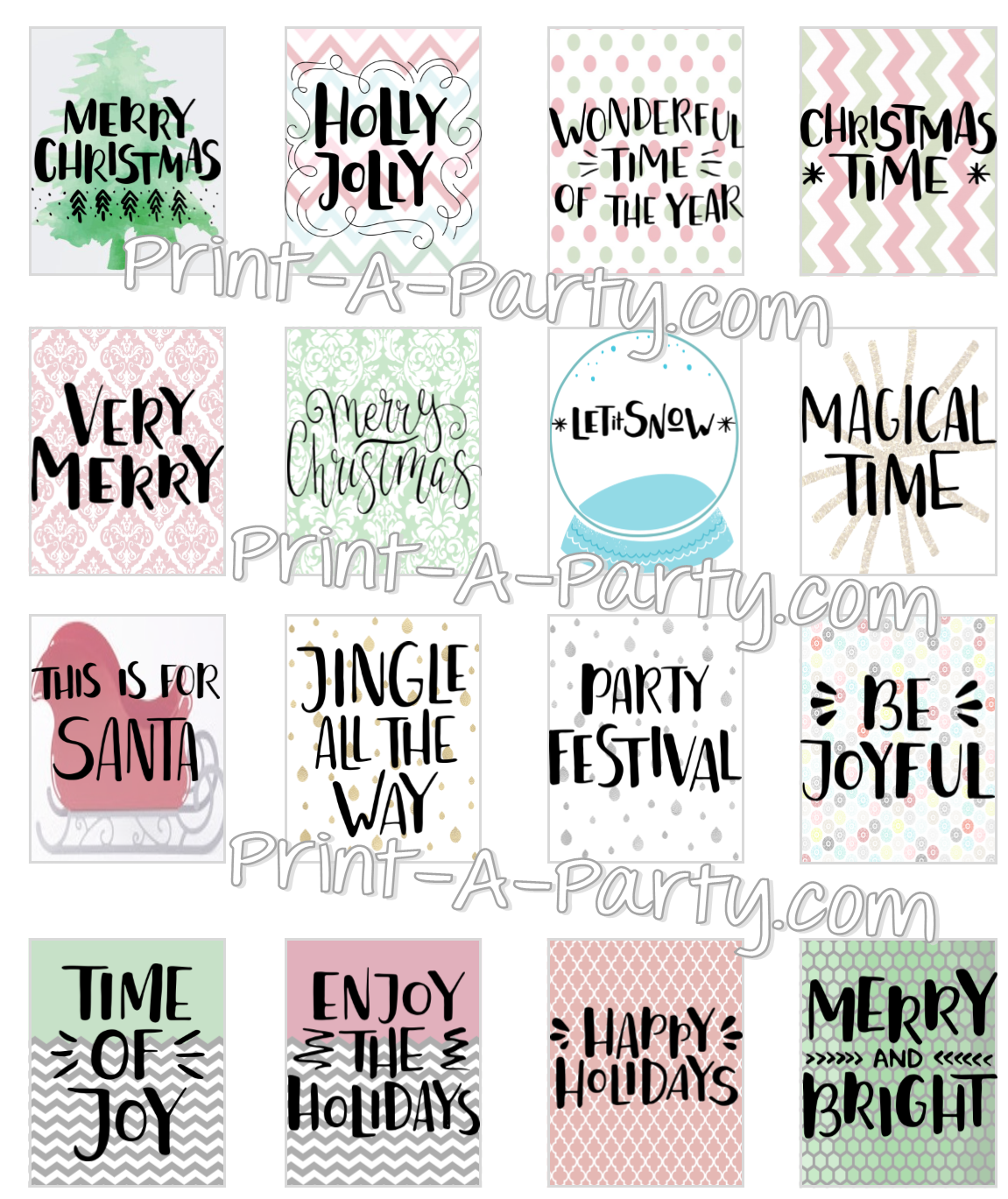 PLANNER STICKERS: Holiday Quotes | Christmas | Boxes | INSTANT DOWNLOAD Fits a variety of planners!