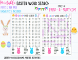 WORD SEARCH:  Easter Word Search | Easter Games | Easter Bunny | Easter Activities - INSTANT DOWNLOAD