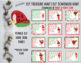 ELF TREASURE HUNT | Elf Scavenger Hunt | Elf Arrival Activity | Elf Activity | Christmas Elf Arrival - INSTANT DOWNLOAD