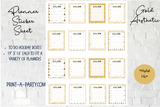 PLANNER STICKERS:  Christmas | Holiday | To Do Boxes | Gold Aesthetic | INSTANT DOWNLOAD Fits a variety of planners!