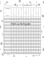 PLANNER: Teacher Planner | Gradebook | Binder Pages | Gray Stars Design