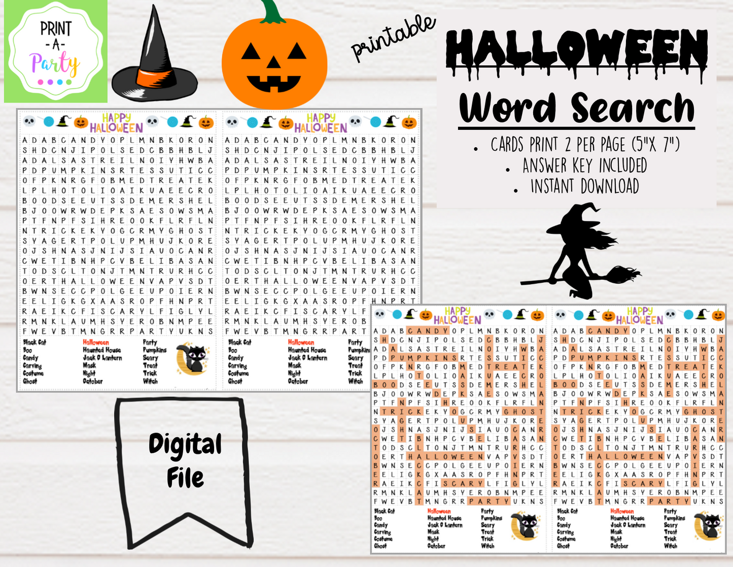 WORD SEARCH: Halloween | Halloween Game | Printable | Party Classroom Game | INSTANT DOWNLOAD