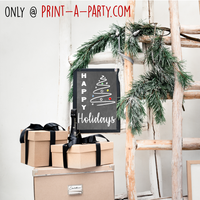 PRINTABLE QUOTE | Instant Art | Word Art | Happy Holidays | INSTANT DOWNLOAD | Christmas | Chalkboard | Word Art | Home Decor