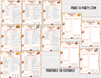 DIY Cookbook | THANKSGIVING Recipe Collection | PRINTABLE OR EDITABLE | Planner  | Meal Plan | Planner Recipes | Binder Recipes