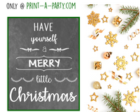 PRINTABLE QUOTE | Instant Art | Word Art | Have Yourself A Merry Little Christmas | INSTANT DOWNLOAD | Holiday | Christmas | Chalkboard Word Art | Home Decor