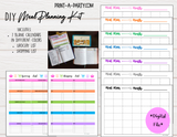 MEAL PLANNING BUNDLE | Monthly Meal Calendars | Grocery Shopping Lists - INSTANT DOWNLOAD