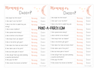 MOMMY OR DADDY? Game for Baby (GIRL) Showers - INSTANT DOWNLOAD