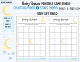 GAMES for Baby Shower | Moon and Stars Baby Boy Shower Theme | Celestial Baby Shower Theme | Baby Shower Games | Moon | Stars | INSTANT DOWNLOAD