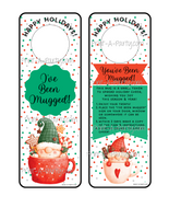 GIFT IDEA: You've Been Mugged Holiday Gift Printable | Neighbor Gift Idea | Co Worker Gift Idea | Holiday Gnomes