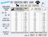 Pet Adoption Party Game | Dog Adoption Party | Cat Adoption Party | Animal Matching Game | Pet Adoption Celebration | Pet Adoption Game | Animal Game | Altbash | INSTANT DOWNLOAD