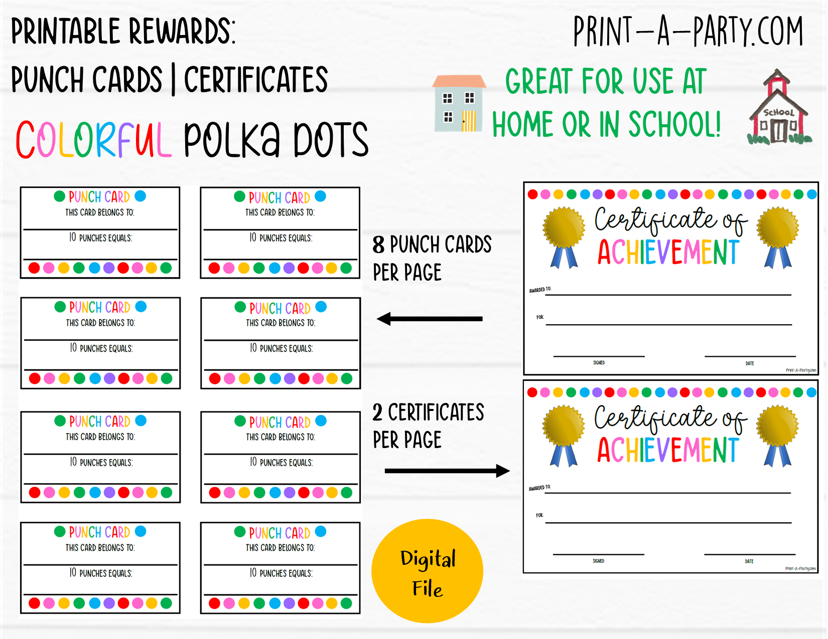 Classroom Punch Cards and Certificates to reward behavior | Printable | Classroom Behavior | Potty Training – PrintAParty classroom-punch-cards-and-certificates-to-reward-behavior-printable-classroom-behavior-potty-training-printaparty