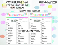 SCAVENGER HUNT GAME - INSTANT DOWNLOAD - Great for Tween/Teen parties