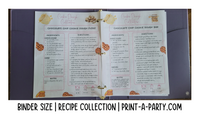 DIY Cookbook | PASTA Dinner Recipe Collection | PRINTABLE OR EDITABLE | Planner and Binder Size | Meal Plan | Planner Recipes | Binder Recipes