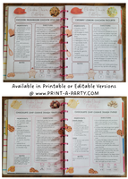 DIY Cookbook | BEEF DINNER Recipe Collection | PRINTABLE OR EDITABLE | Planner and Binder Size | Meal Plan | Planner Recipes | Binder Recipes