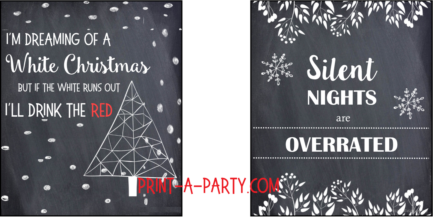 WINE LABELS: Christmas Sarcastic Holiday for Wine Gifts, Wine Baskets - INSTANT DOWNLOAD