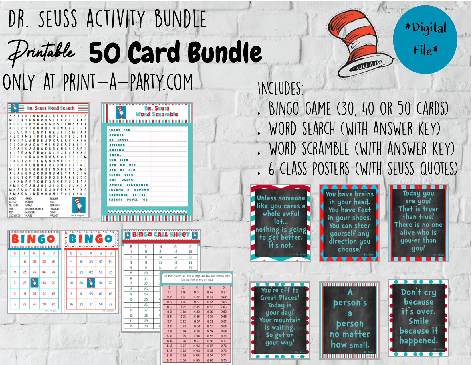 activity-bundle-dr-seuss-classrooms-parties-activities-bingo-printaparty for Dr Seuss Bingo Free Printable ACTIVITY BUNDLE: Dr. Seuss | Classrooms | Parties | Activities | Bingo – PrintAParty for Dr Seuss Bingo Free Printable
