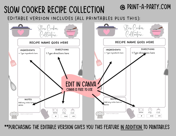Crock Template.pdf DIY Cookbook | SLOW COOKER CROCK POT Recipe Collection | PRINTABLE OR ...
