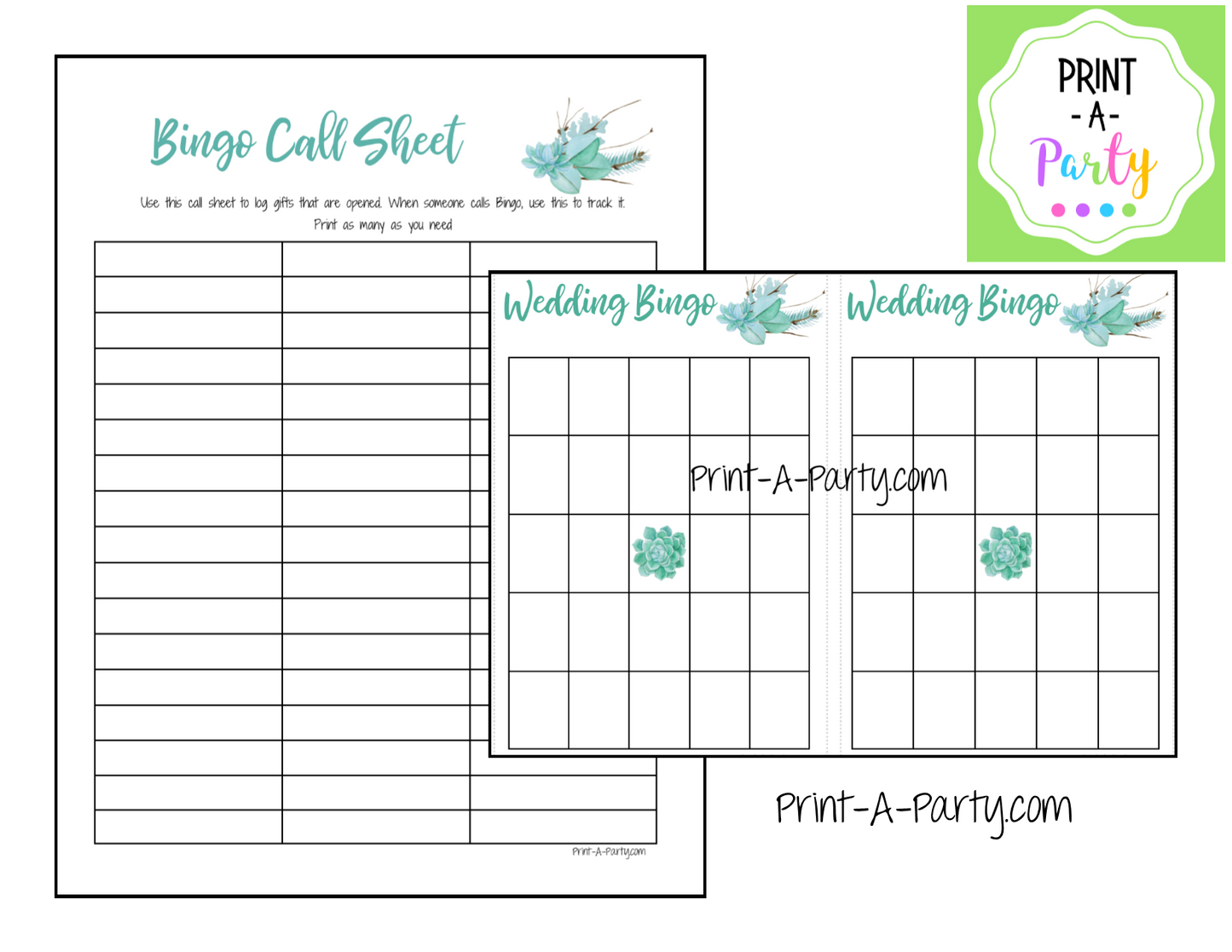 BINGO | Bridal Wedding Shower Gift Bingo Game | Blank Bridal Wedding Shower Bingo Game | Same Sex Wedding Shower Activities