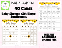 BINGO Baby Shower - Gift Bingo Game - choose your theme and size