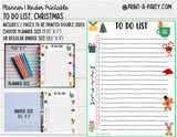 To Do List Printable | CHRISTMAS THEME | Planner & Binder Sizes | To Do List | Classic Happy Planner | Home Management Organization Binder | Planner Printable