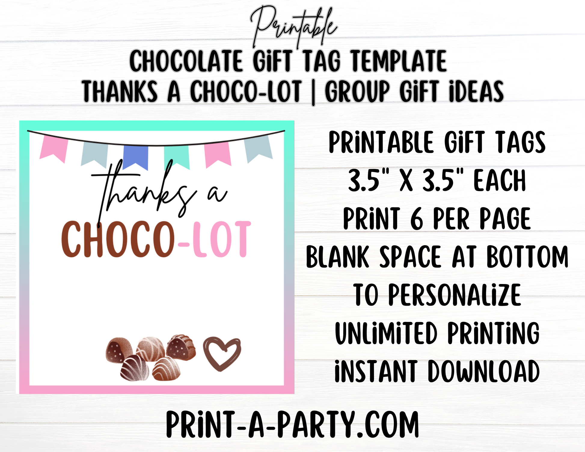 Thanks A Choco Lot Free Printable Thanks A Choco Lot Free Printable