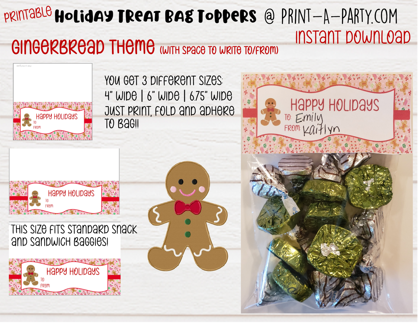 CHRISTMAS HOLIDAY TREAT BAG TOPPERS | Holiday Gift Ideas | Homemade Gifts | Teacher Holiday | Neighbor Holiday